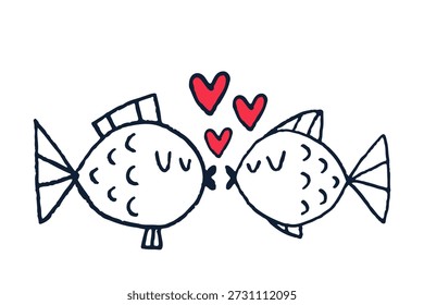 Cute hand drawn fish