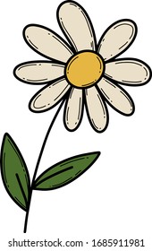 Cute hand drawn floral elements. Doodle vector illustration for wedding design, logo and greeting card. Separate on a white background.