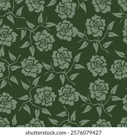 Cute hand drawn floral seamless pattern background