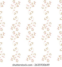Cute Hand Drawn Floral Seamless Vector Pattern.  Summer Color Palette for Fabric 
Stationery and Digital Projects.
