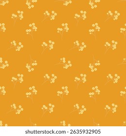 Cute Hand Drawn Floral Seamless Vector Pattern.  Summer Color Palette for Fabric 
Stationery and Digital Projects.
