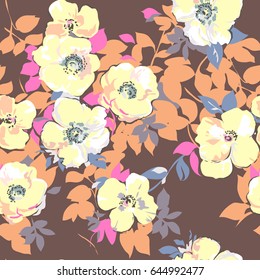 Flor dibujada a mano - fondo transparente