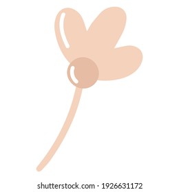 Cute hand drawn flower. Vector illustration.