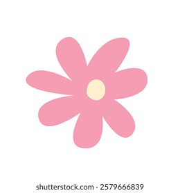 Cute hand drawn flower vector illustration in doodle style.