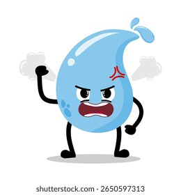 Mão Bonita Desenhado Furioso Água Louca Gota