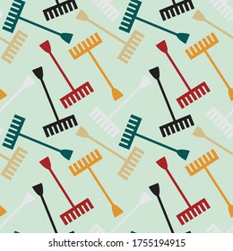 Cute hand drawn gardening tools seamless pattern.  Can use for print, template, fabric, presentation, textile, banner, poster, wallpaper, digital paper.