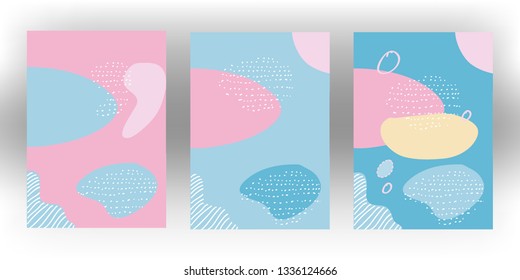 cute hand drawn geometric abstract color pattern with cartoon texture doodle background