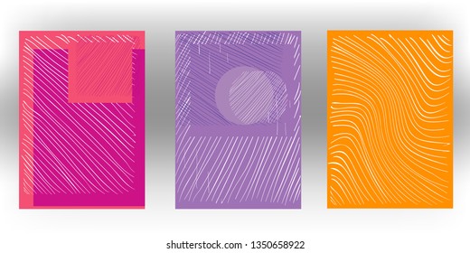 cute hand drawn geometric abstract color pattern with cartoon texture doodle background