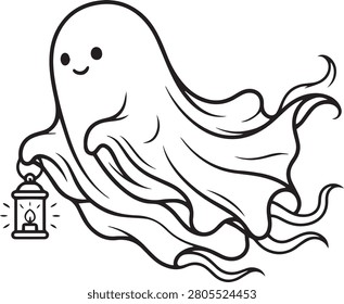 Cute hand drawn ghost