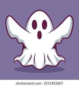 Cute hand drawn ghost illustration