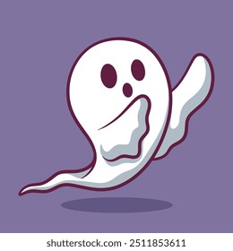 Cute hand drawn ghost illustration