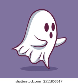 Cute hand drawn ghost illustration