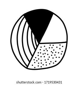 Gráfico dibujado a mano. Elementos de icono de Doodle. Aislado sobre fondo blanco. Ilustración de material vectorial.