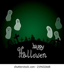Cute hand drawn halloween background