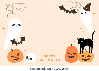 Cute hand drawn halloween illustration.