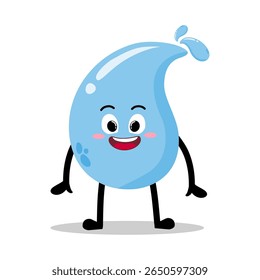 Cute Hand Drawn Happy Water Drop