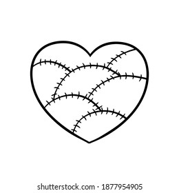 Cute hand drawn heart. Romantic symbol of love and happiness. Vector illustration in doodle style isolated on a white background. For wedding design, Valentine's day, children's coloring books.