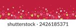Cute hand drawn hearts seamless pattern, lovely romantic background, great for Valentine