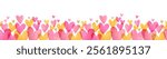 Cute hand drawn hearts seamless pattern, lovely romantic background, great for Valentine