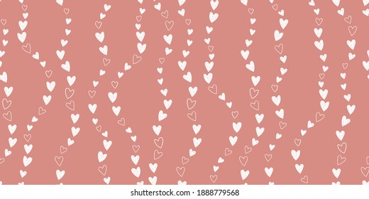 Cute hand drawn hearts seamless pattern, great for Valentine's Day, Weddings, Mother's Day - textiles, banners, wallpapers, backgrounds.