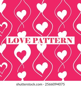 Cute hand drawn hearts seamless pattern, great for Valentine's Day, Weddings, Mother's Day.