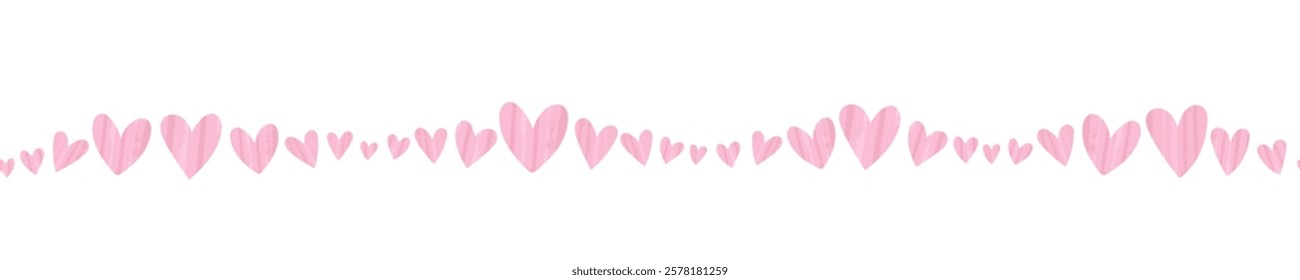 Cute hand drawn hearts seamless pattern, lovely romantic background, great for Valentine's Day, Mother's Day, textiles, wallpapers, banners  - vector design
