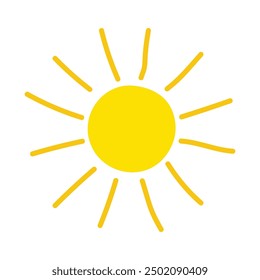 Cute hand drawn icon. Summer design. Vector illustration 