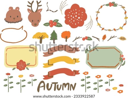  Cute Hand Drawn Illustration Frameset for Autumn
