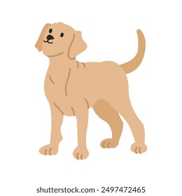 Cute hand drawn Labrador dog pose