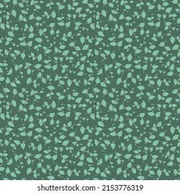 Cute hand drawn leaves, branch seamless pattern. plant background. elegant pattern. Printing with green leeves. elegant template for fashionable printers