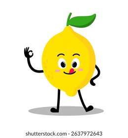 Cute Hand Drawn Lemon Yummy Delicious