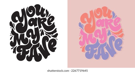 Cute hand drawn lettering quote in modern calligraphy style about life. Slogans for print and poster design. Vector