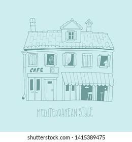 Cute hand drawn little house.