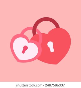 Cute Hand Drawn Love Padlock Illustration