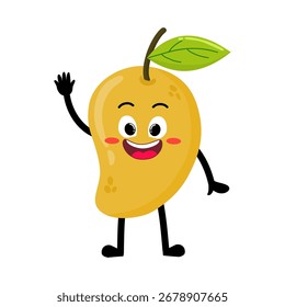 Cute Hand Drawn Mango Wave Hello