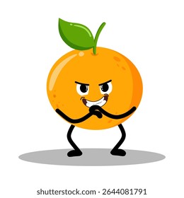 Cute Hand Drawn Mischievous orange Expression