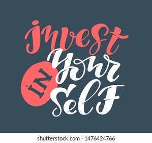 Cute hand drawn motivation lettering poster banner template
