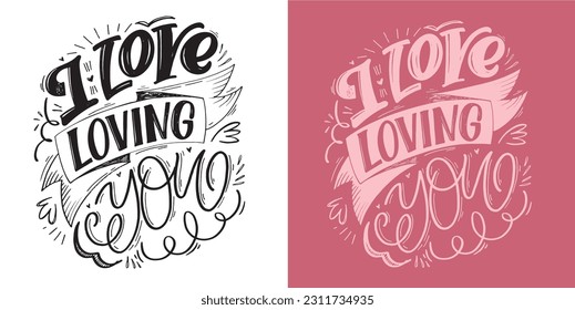 Cute hand drawn motivation lettering quote in modern calligraphy style. Inspiration slogans for print and poster design. Vector for t-shirt design, tee print, mug print.