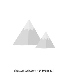 Cute hand drawn mountains vector illustration. Mountain symbol, isolated.