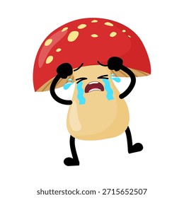 Linda mano dibujada seta llorando fuerte