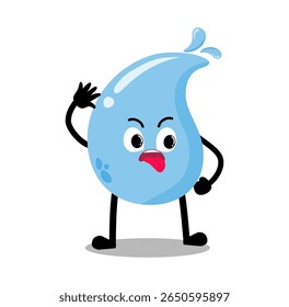 Cute Hand Drawn Naughty Water Drop Expression