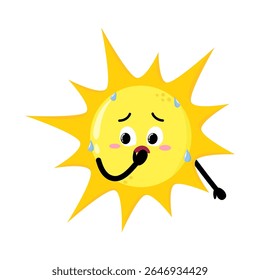 Expressão do Sol Nervosa Desenhada à Mão Bonita