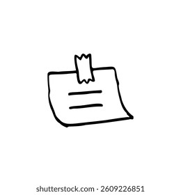 cute hand drawn note illustration