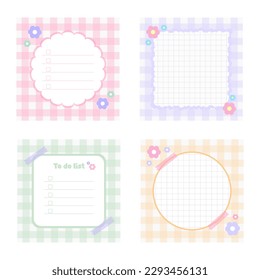 cute hand drawn notebook label, Memo Pad, pastel notepad, to do list note pad, notes with sticky tap