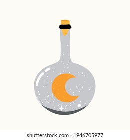 Afiche de párvulos dibujado a mano con tarro mágico. Ilustración vectorial.