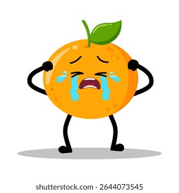 Cute Hand Drawn orange crying out loud
