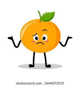 Cute Hand Drawn orange Don't Know Shrug