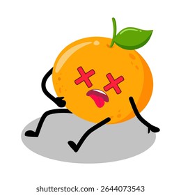 Cute Hand Drawn orange fainted