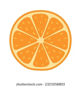 Cute handgezeichnete Orange- und Zitronenscheiben Fruchtdoodle für Getränke und Getränke auf weißem Hintergrund