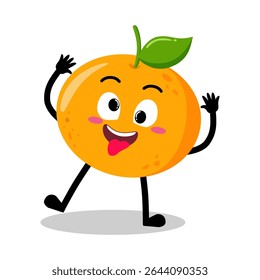 Cute Hand Drawn orange Teasing Silly